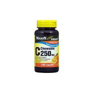 C 250MG CHEWABLE TABLET (orange, vanilla flavor)
