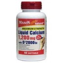 LIQUID CALCIUM 1200MG WITH D3 MAXIMUM STRENGTH 2000IU SOFTGELS