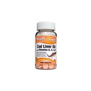 COD LIVER OIL WITH VITAMIN A, C, & D CHEWABLE TABLES (orange flavor)