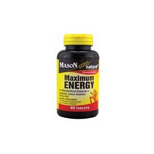 MAXIMUM ENERGY WITH GUARANA, PANAX GINSENG, & KOLA NUT TABLETS