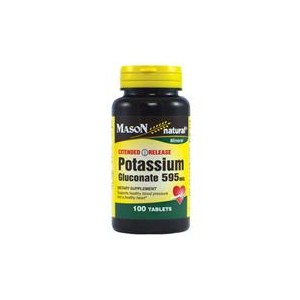 POTASSIUM GLUCONATE 595MG EXTENDED RELEASE TABLETS