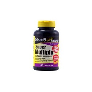 SUPER MULTIPLE 34 VITAMINS & MINERALS,  IRON FREE CAPSULES